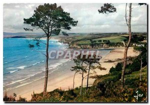 Postcard Modern Brittany in the colors of Ris Beach and the Bay of Douarnenez...