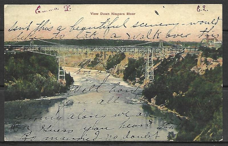 New York, Niagara - View Down Niagara River - [NY-039]