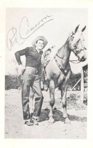 Robert Cameron Printed Signed Cowboy Hollywood Old Postcard