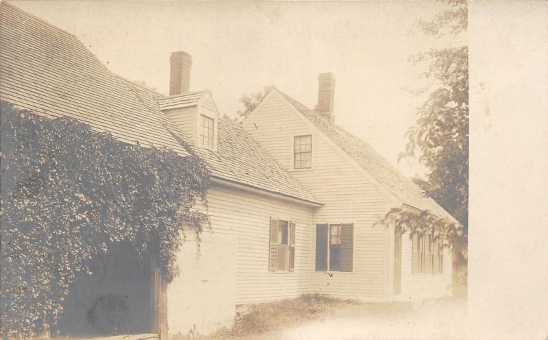 RPPC of House~Vines @ Doorway~Note Bk~Grafton County~pm 1910-Lyme New Hampshire