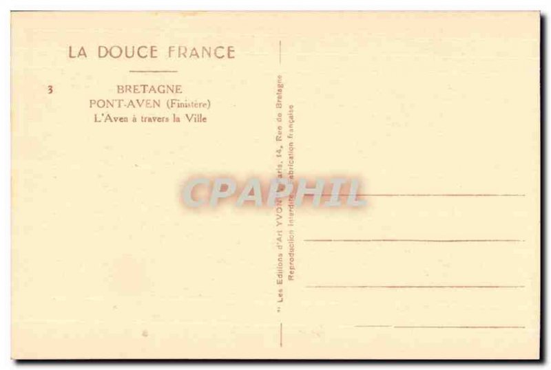 Aven Bridge Old Postcard the & # 39aven through the city