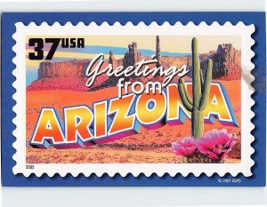 Postcard USA 37 cents, Greetings from Arizona