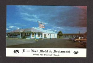NB Blue Bird Motel Restaurant Sussex New Brunswick Canada Carte Postale Postcard