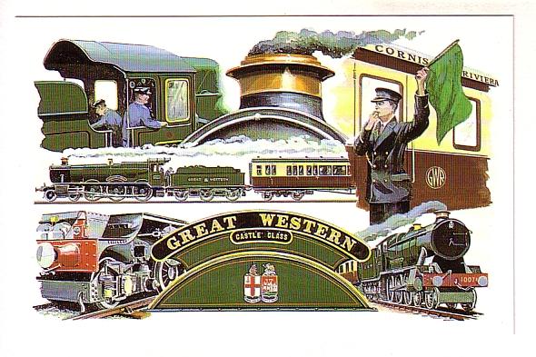 Great Western Railway, Four Views of Trains, Conductor, Castle Class