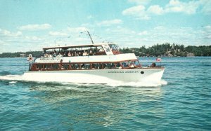 Vintage Postcard American Adonis Boat Tour Islands St. Lawrence River Clayton NY