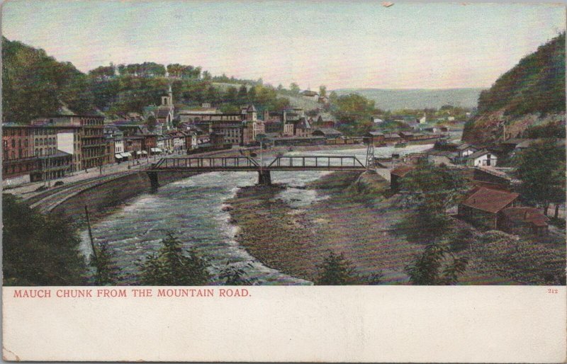 Postcard Mauch Chunk from the Mountain Road PA