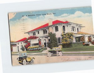 Postcard A Beautiful Home Long Beach California USA