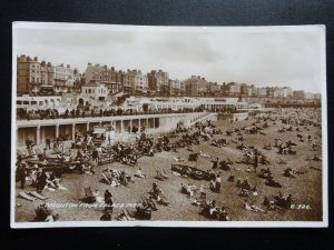 Sussex: Brighton from Palace Pier c1932 RP Excellent Animated Beach Scene