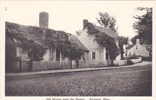 Old Houses Near The Harbor Rockport Massachusetts Albertype