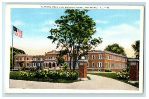 c1940's Eastern Star And Masonic Home Entrance Rockford Illinois IL Postcard 