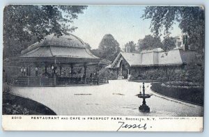 1905 Brooklyn New York Vintage Postcard Restaurant Cafe Prospect Park Building