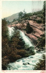 Vintage Postcard 1908 Bruin Falls North Cheyenne Canyon near Colorado Springs CO