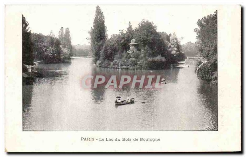 Old Postcard The Paris Lac Du Bois De Boulogne