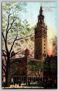 State Banner~Madison Square Garden New York City~Vintage Postcard