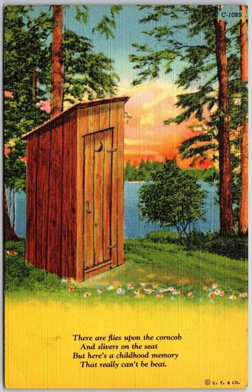 Outhouse, Poem - Postcard 