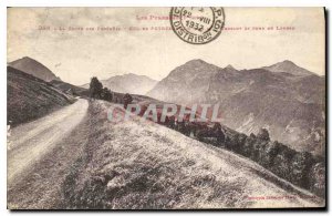 Postcard Old Route des Pyrenees Col Peyresoure Versant and background Louron