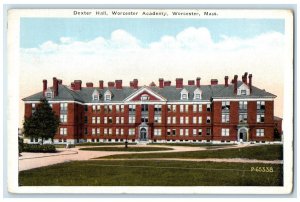 c1920 Dexter Hall Worcester Academy Building Worcester Massachusetts MA Postcard