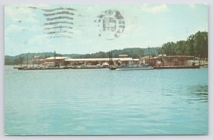 State View~Boat Dock @ Lark Barkley State Resort Park Cadiz KY~Vintage Postcard