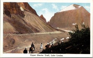 Upper Glacier Trail Lake Louise WB Postcard UNP VTG Canadian Pacific RY Unused 
