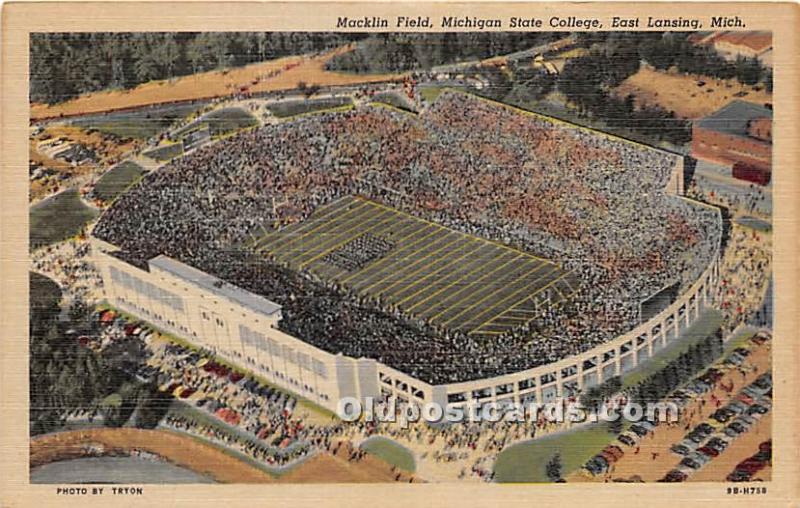 Macklin Field, Michigan State College East Lansing, Michigan, MI, USA Stadium...