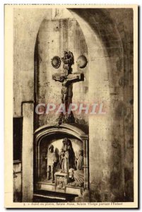 Old Postcard Altar Stone St. Anne bearing the Virgin Mary & # 39enfant