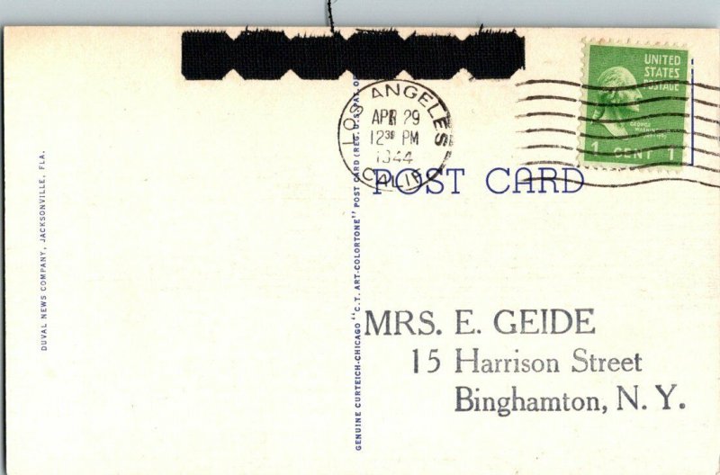 Admin. Bldg. U.S. Naval Jacksonville Fla. Florida Postcard Standard View Card