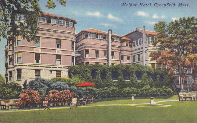 The Weldon Hotel - Greenfield MA, Massachusetts - pm 1959 - Linen