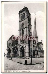 Old Postcard Auxonne Catedrale ND