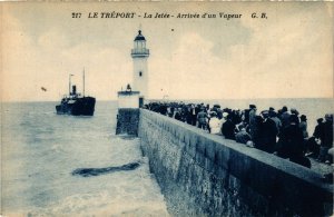CPA Le TRÉPORT-La Jetée Arrivée d'un Vapeur (348197)