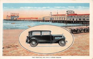 H75/ Atlantic City New Jersey Postcard Oakland Pontiac Sixes Advertisement 195