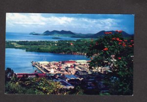 Island St Lucia West Indies Postcard Pan American World Clipper Airlines Planes