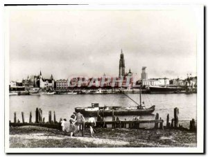 Postcard Modern Antwerp view on the Scheldt