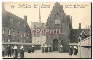 Belgium Mont Saint Amand Postcard Old Ghent Beguinage Chapel of pain