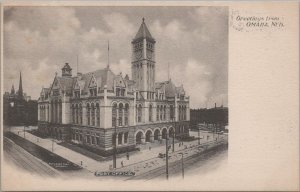 Postcard Post Office Greetings from Omaha Nebraska NE