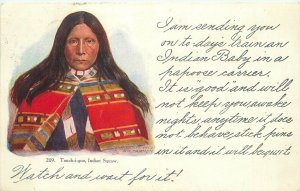 Postcard 1908 Native American Touch-i-goo Indian Squaw 23-7042