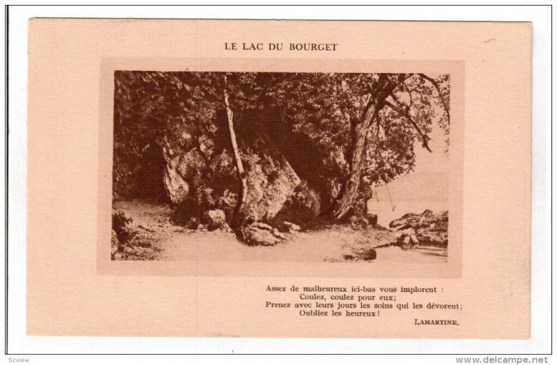 FRANCE, 1900-1910´s; Le Lac Du Bourget, Poem