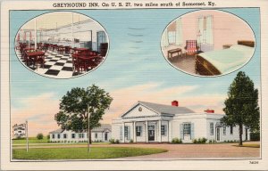 Greyhound Inn Somerset KY Kentucky c1948 Vintage Linen Postcard H15