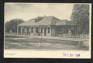 BROWNSVILLE TEXAS RAILROAD DEPOT TRAIN STATION 1907 VINTAGE POSTCARD