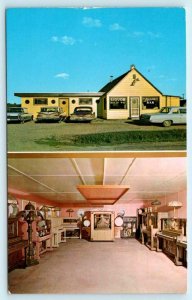 ALGER, Michigan MI ~ Roadside LANTER'S BAR c1960s Antique Music Boxes  Postcard