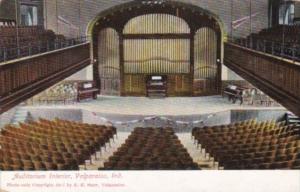 Indiana Valparaiso Auditorium Interior 1910