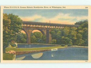 Linen RIVER SCENE Wilmington Delaware DE AE6207