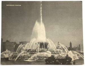 1917 Clarence F. Buckingham Memorial Fountain • Chicago • Jumbo Postcard