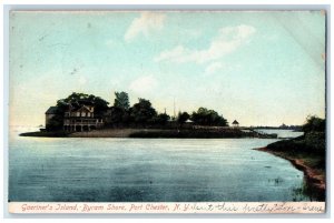 1907 Gaertner's Island Byram Shore, Port Chester New York NY Cos Cob CT Postcard 