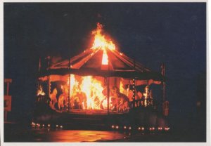 Rock Pop Group Ash At Great Yarmouth Norfolk Fair Fire Postcard