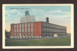 OPELIKA ALABAMA PEPPERELL MILL FACTORY VINTAGE POSTCARD