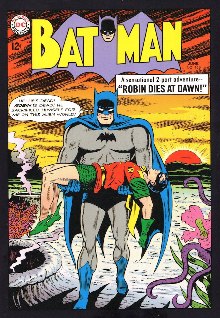 Batman The Death of Robin 1960s DC Comic Book Art Postcard | Topics -  Cartoons & Comics - Comics, Postcard / HipPostcard