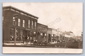 J90/ Augusta Wisconsin RPPC Postcard c1910 Teare Store Wagons  207