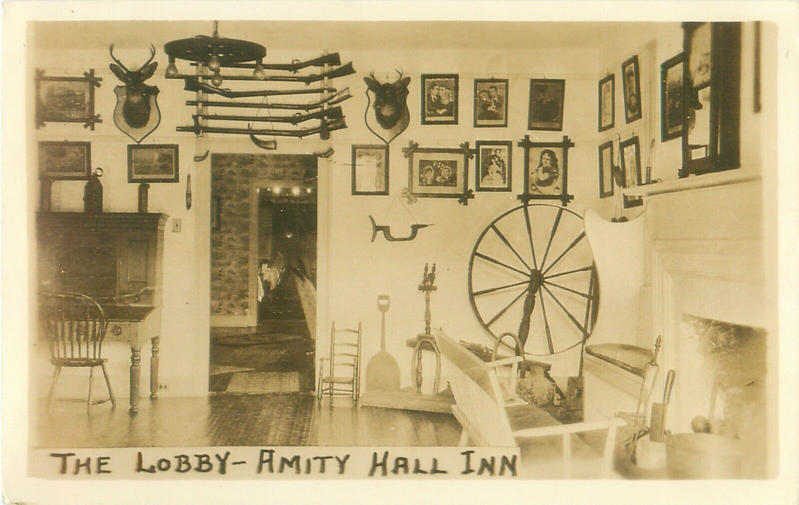Amity Hall Inn Duncannon Pennsylvania RPPC, Haunted, Burned Down