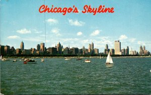 Illinois Chicago Skyline On Lake Michigan