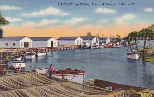 Florida Fort Pierce Shrimp Fishing Port And Fleet